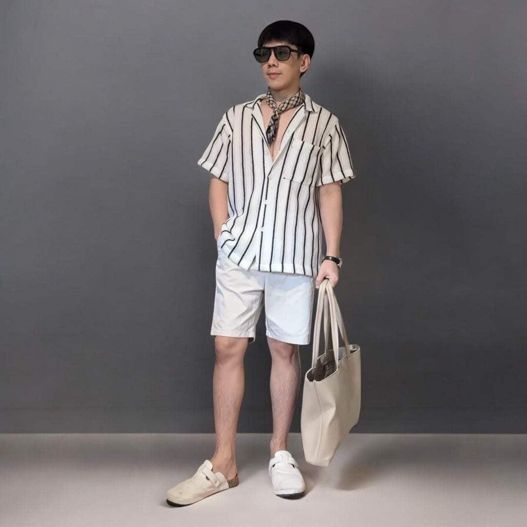 Cornejo Stripe Crochet Polo