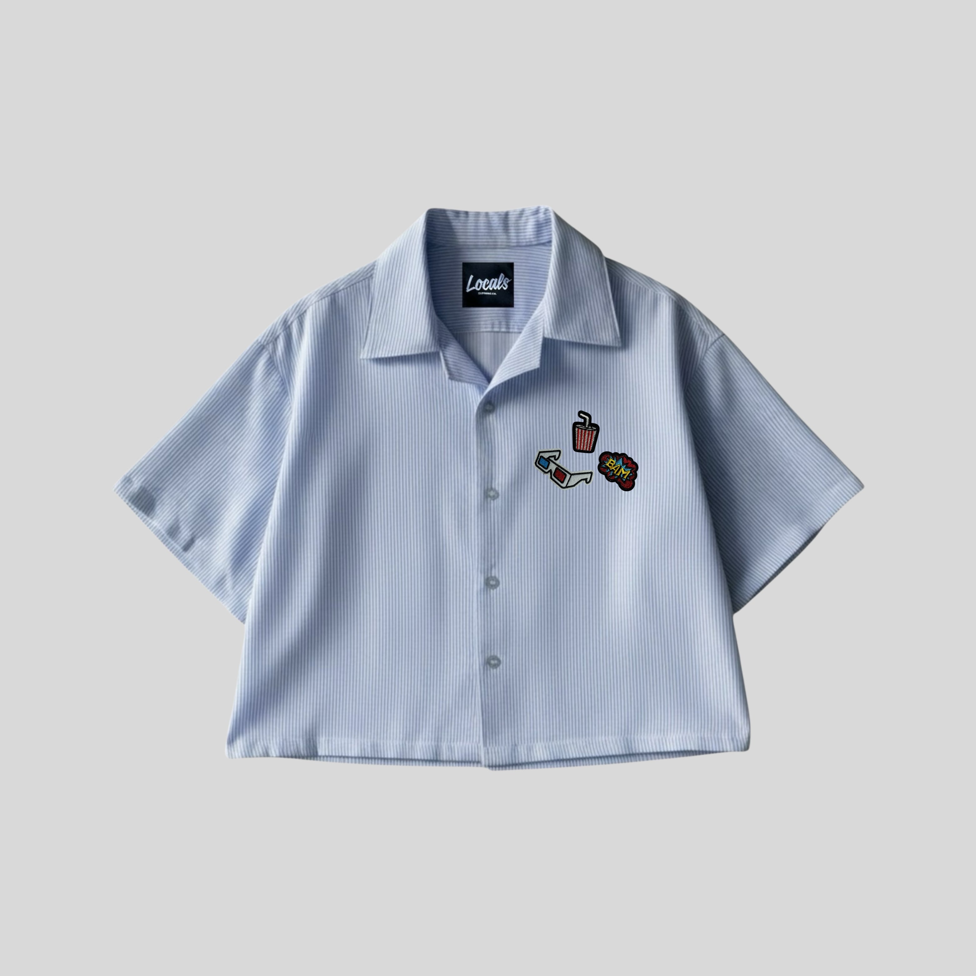 Teatro Crop Boxy Embroidered Striped Polo (6 PCS. LEFT)