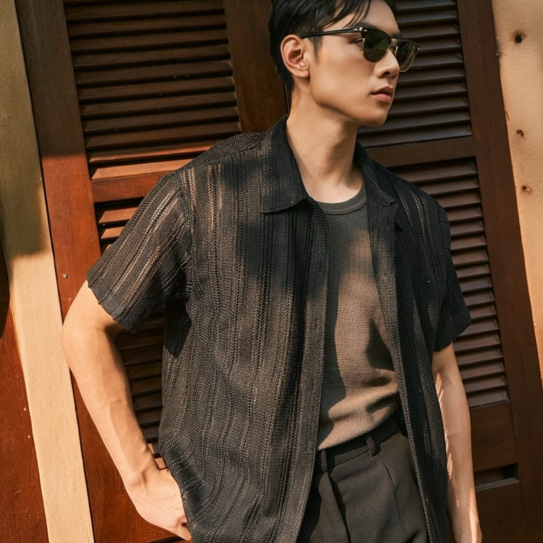 Cornejo Stripe Crochet Polo