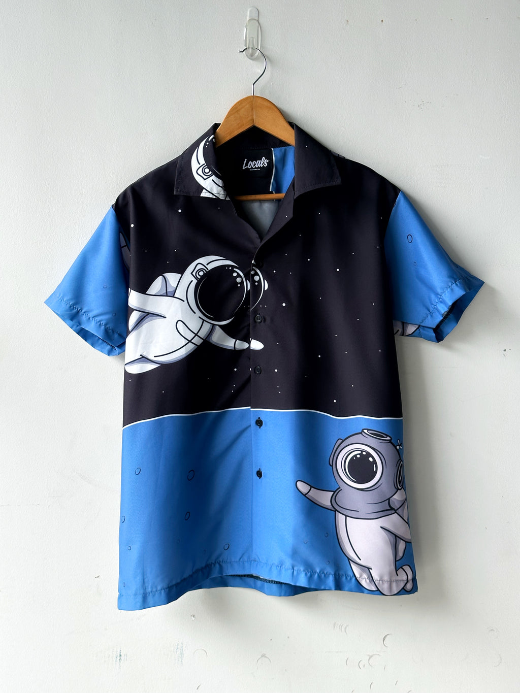 Luna Polo - Astronaut Print - Rayon Fabric - Relaxed Fit
