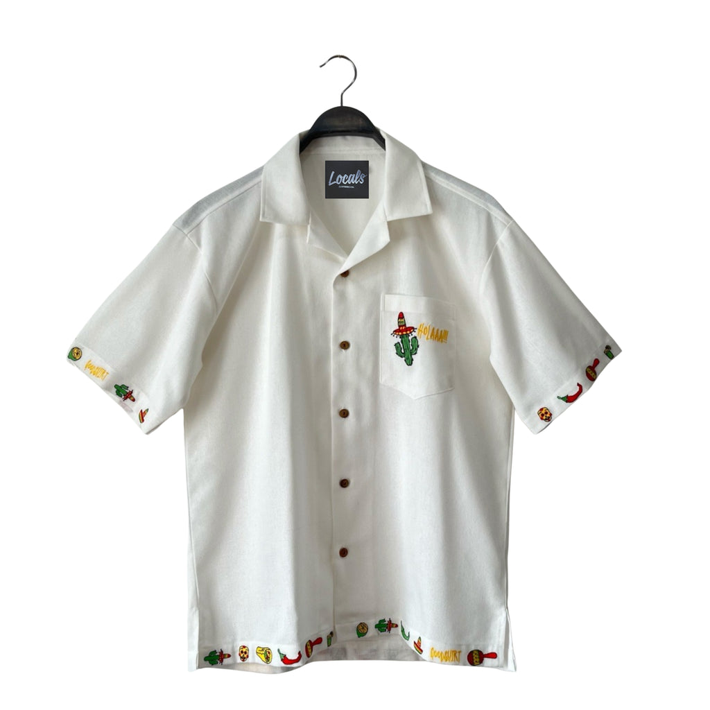 Holaaa!!! Embroidered Japanese Linen Polo