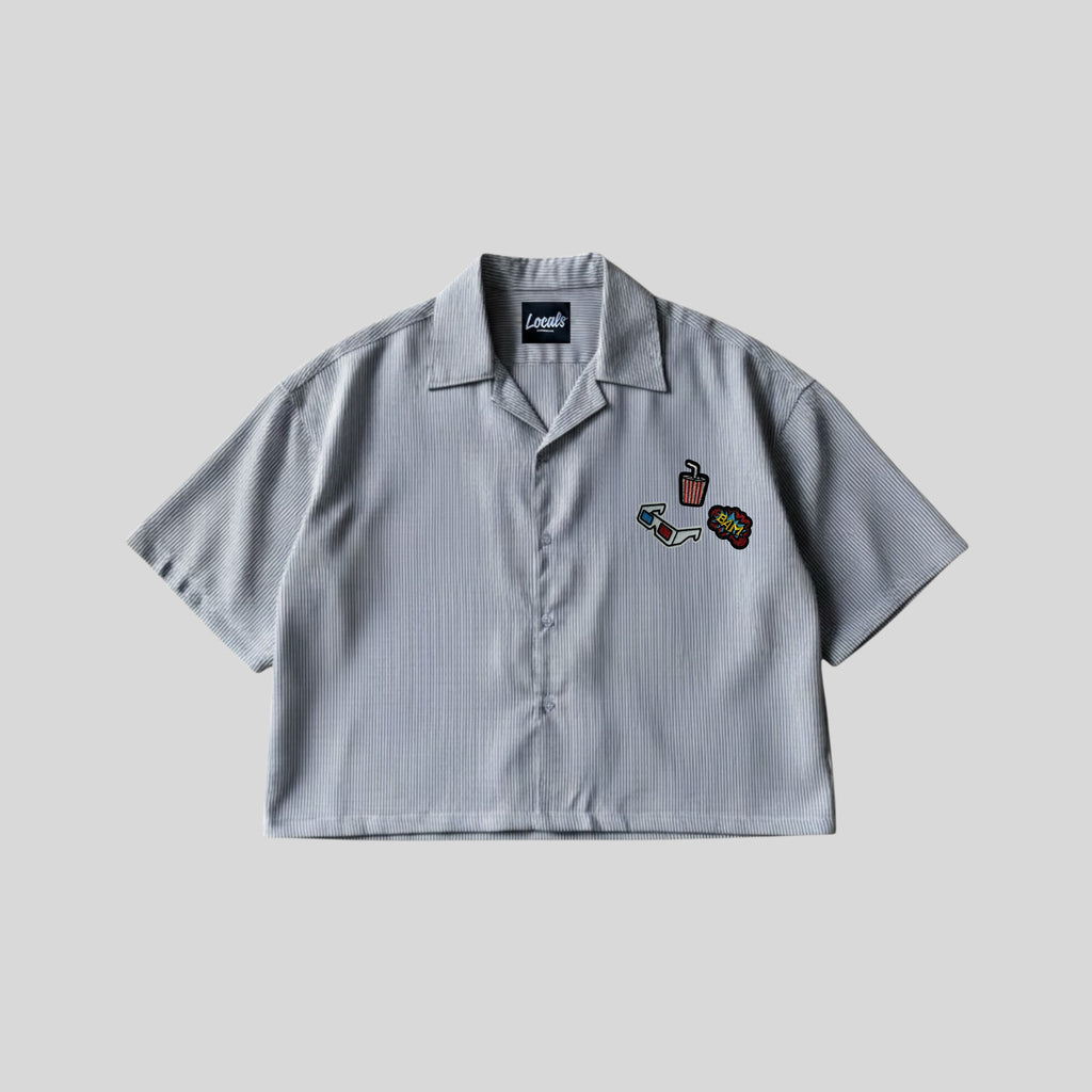 Teatro Crop Boxy Embroidered Striped Polo (6 PCS. LEFT)