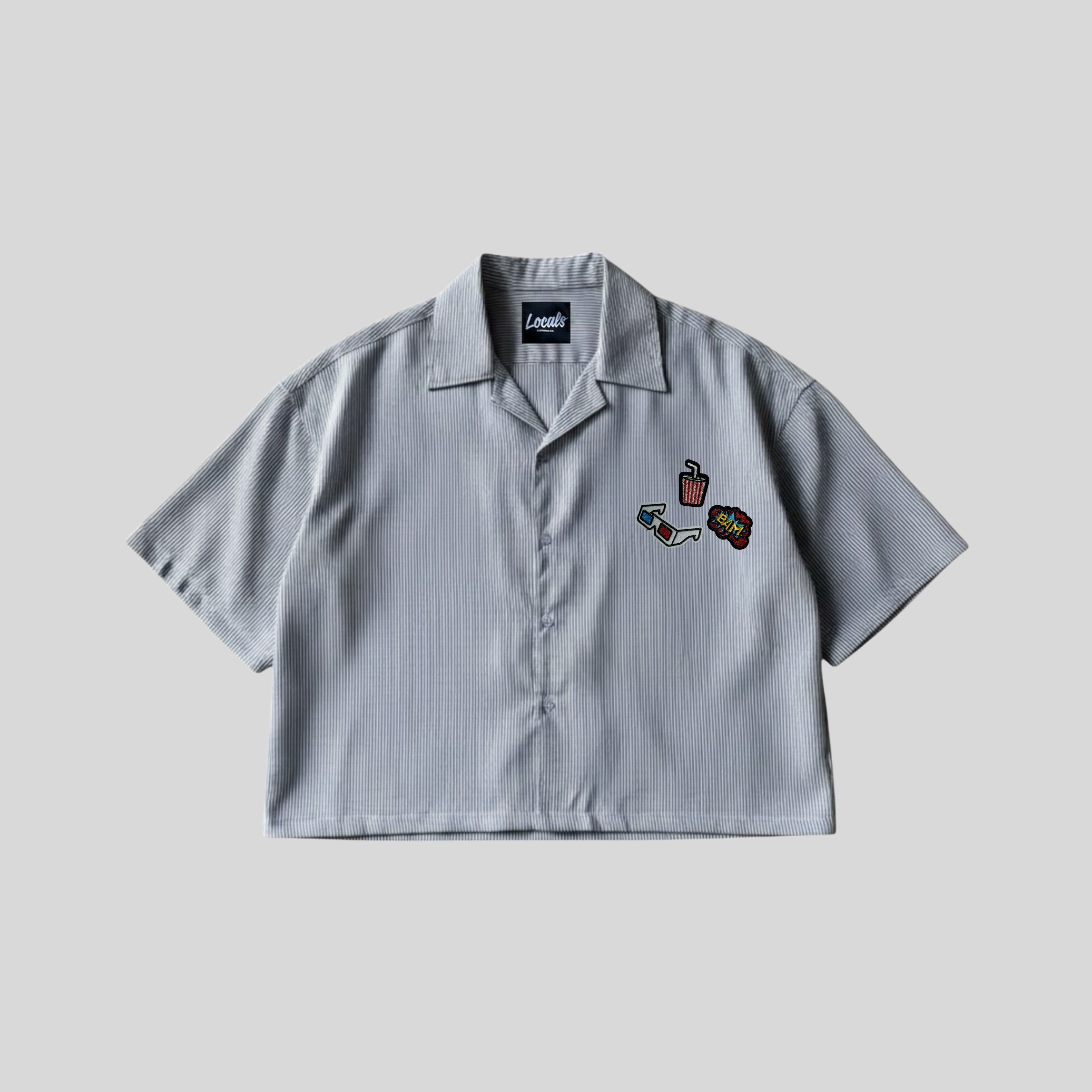 Teatro Crop Boxy Embroidered Striped Polo (6 PCS. LEFT)