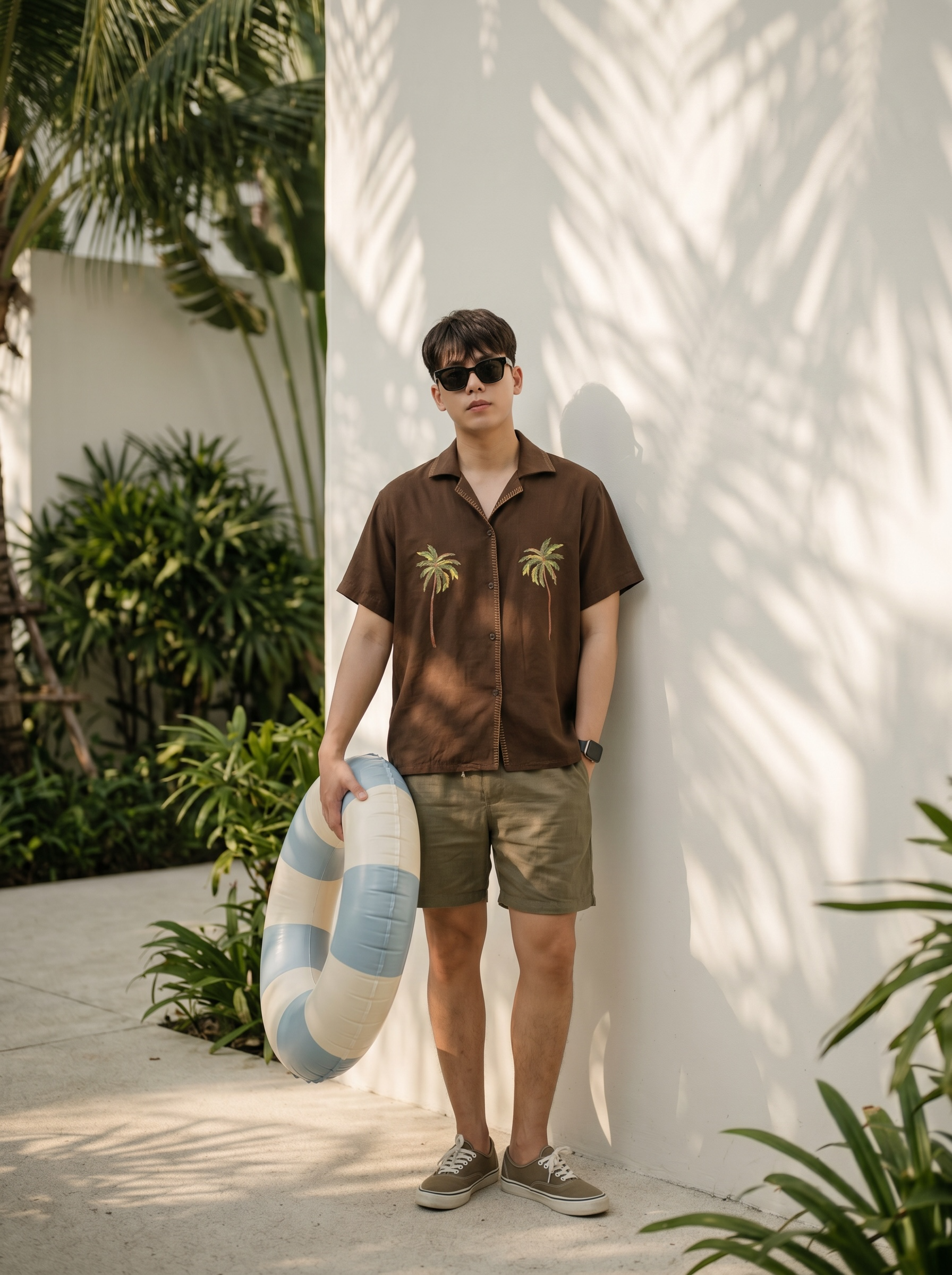 Palma Embroidered Linen Polo