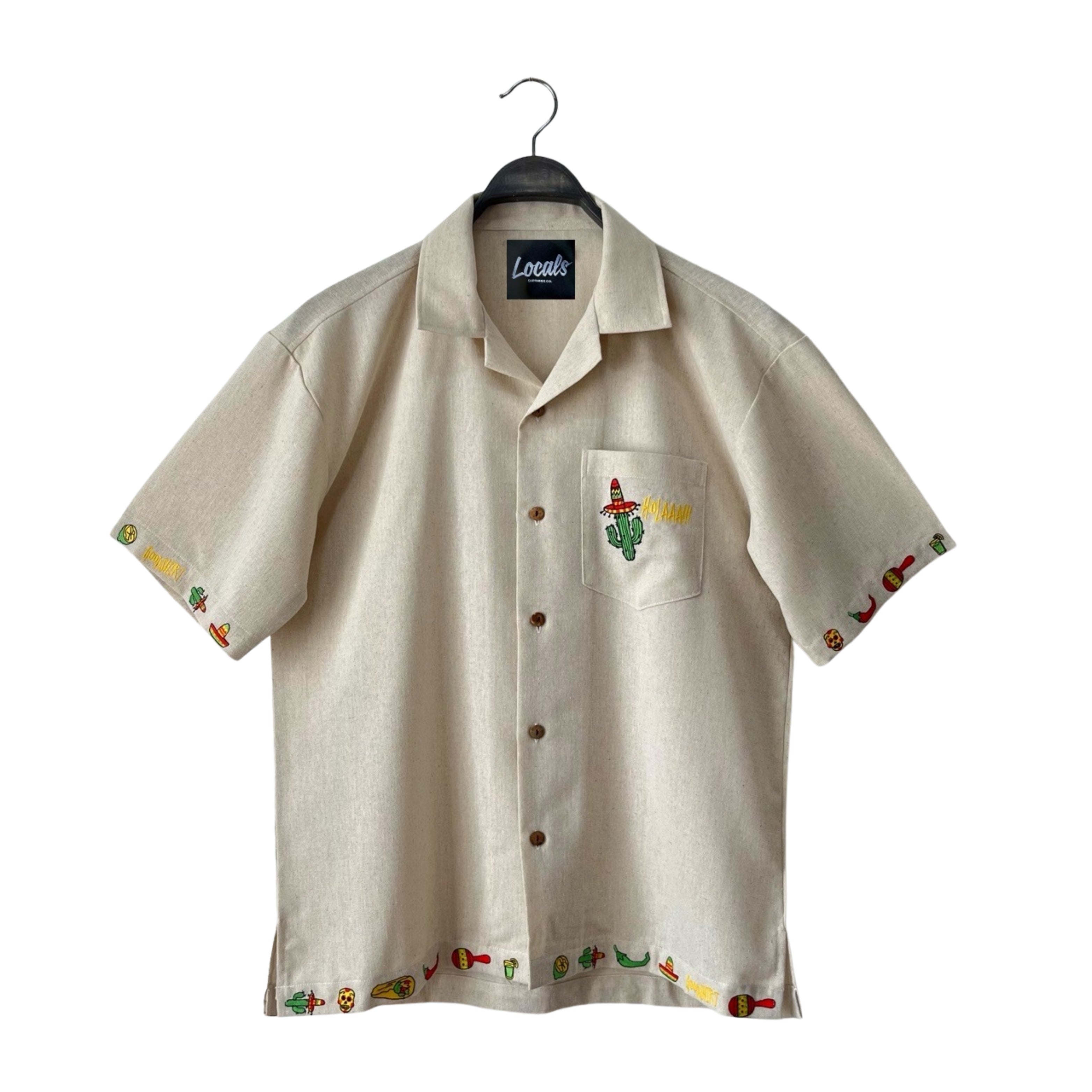 Holaaa!!! Embroidered Japanese Linen Polo