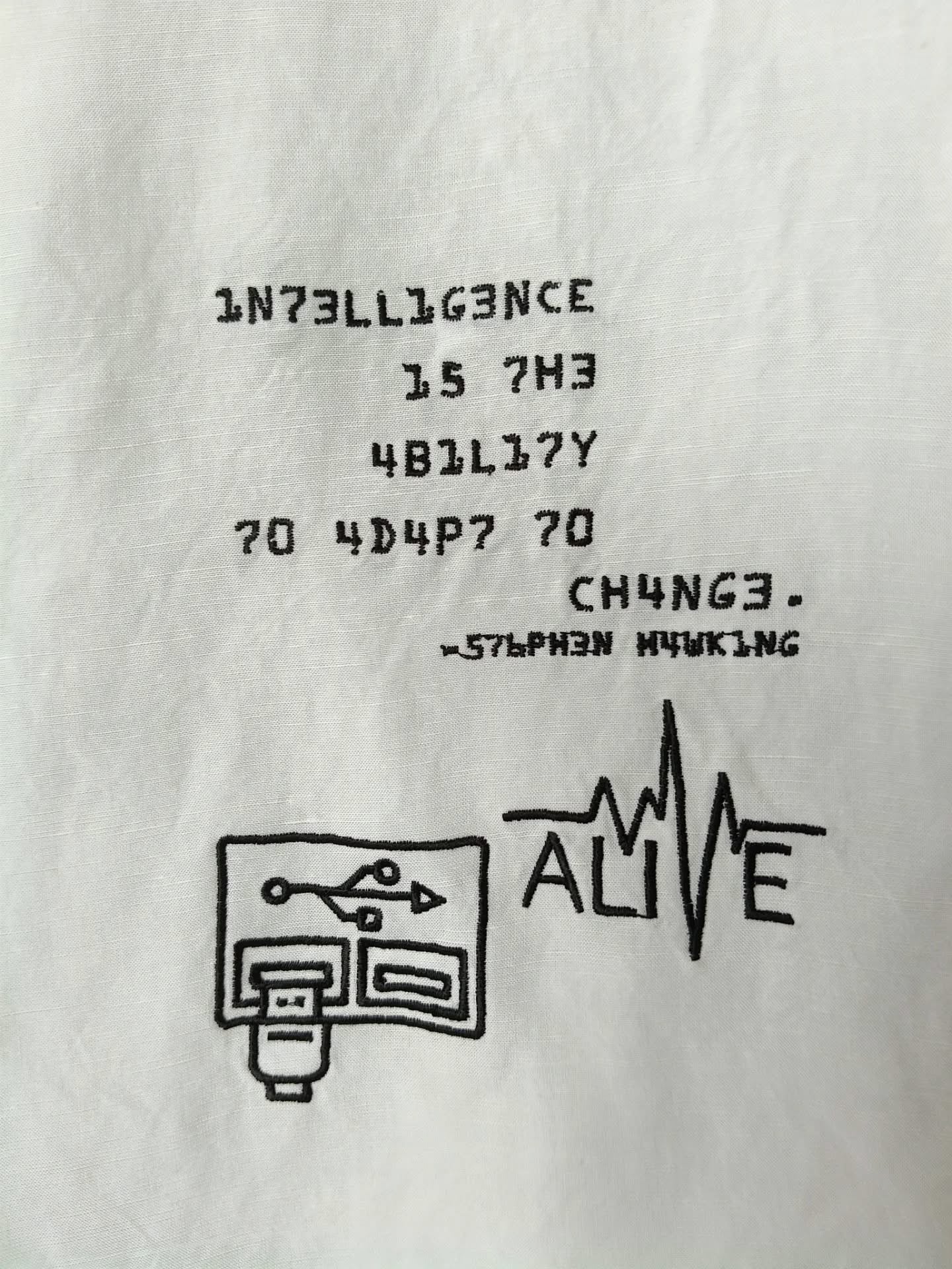 Mr. Robot Embroidered Japanese Linen Polo