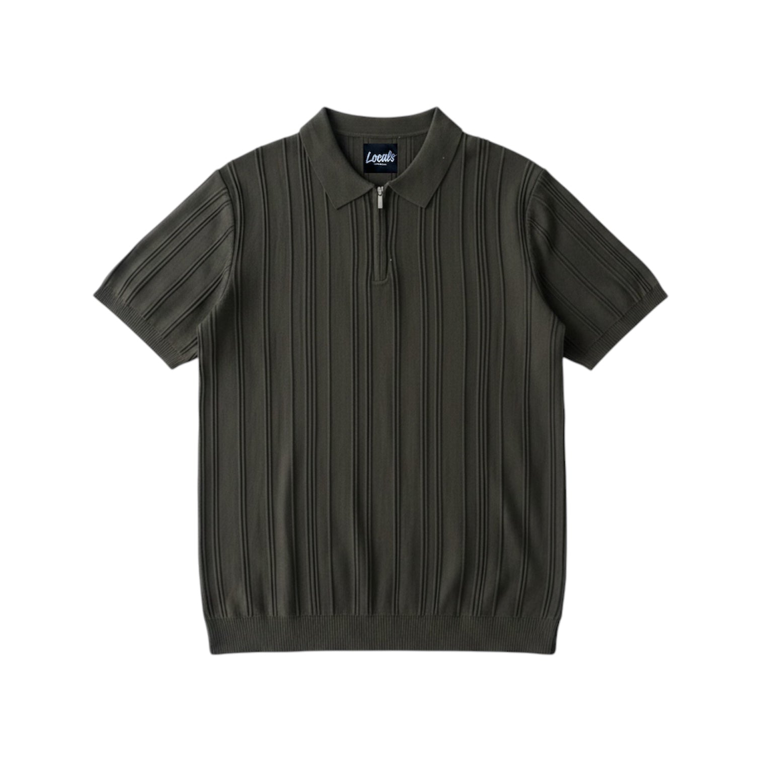 Primo Quarter Zip Knitted Polo Shirt