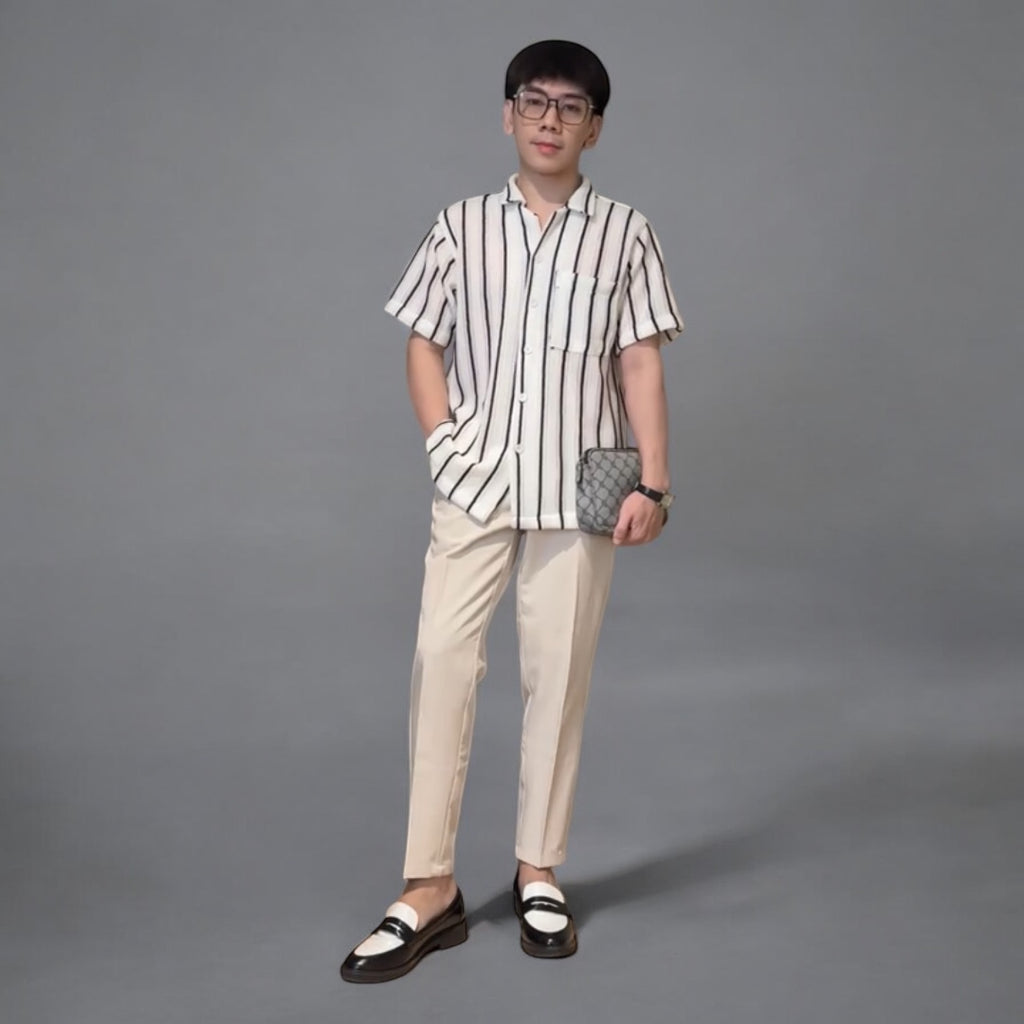 Cornejo Stripe Crochet Polo