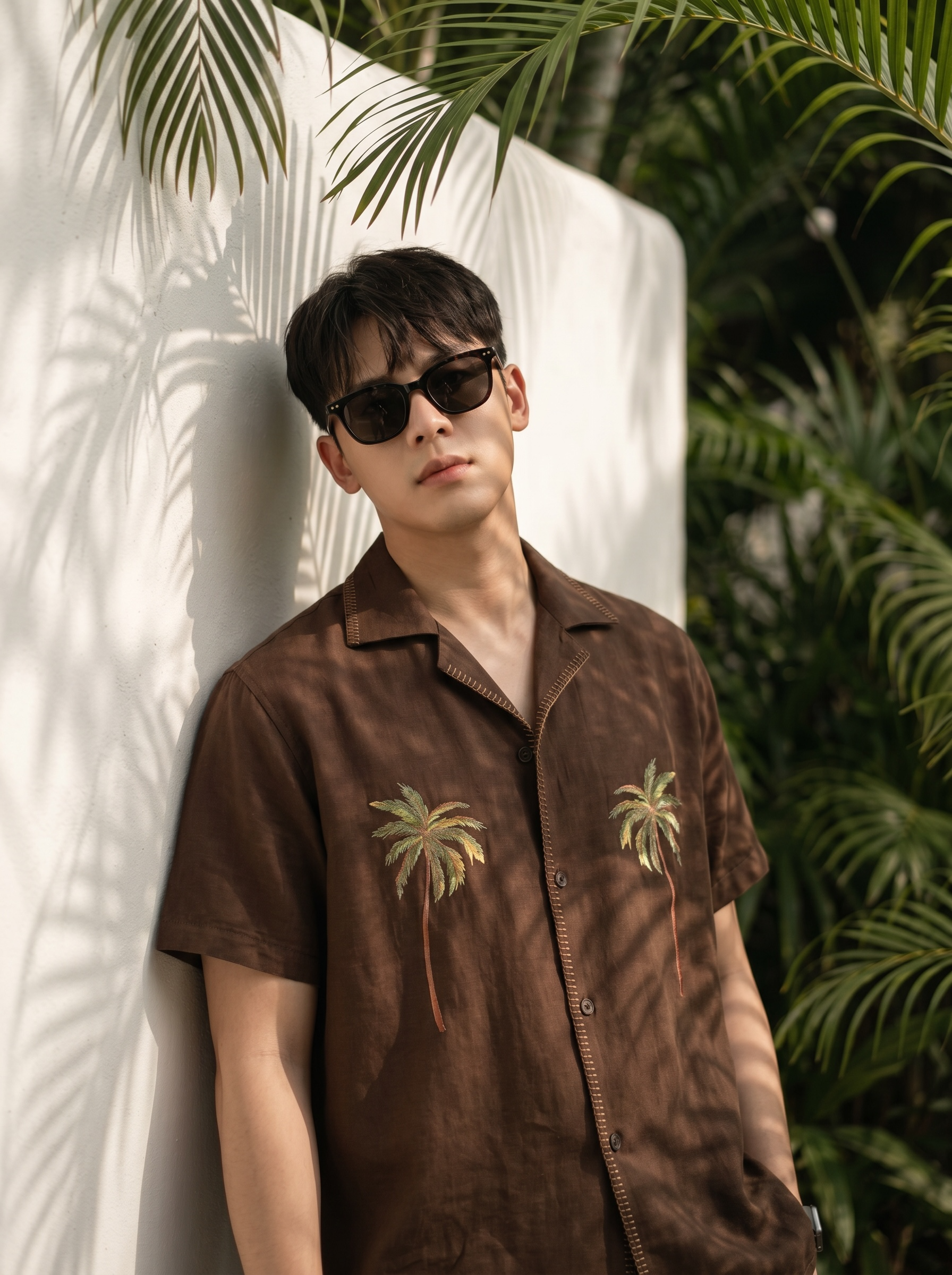 Palma Embroidered Linen Polo
