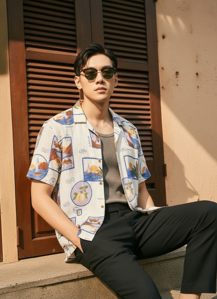 Leguria Japanese Linen Polo