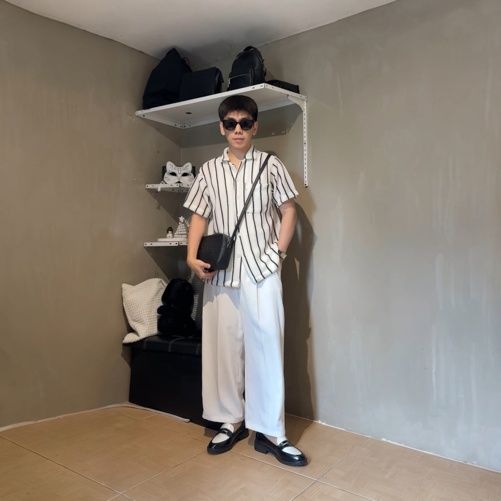 Cornejo Stripe Crochet Polo