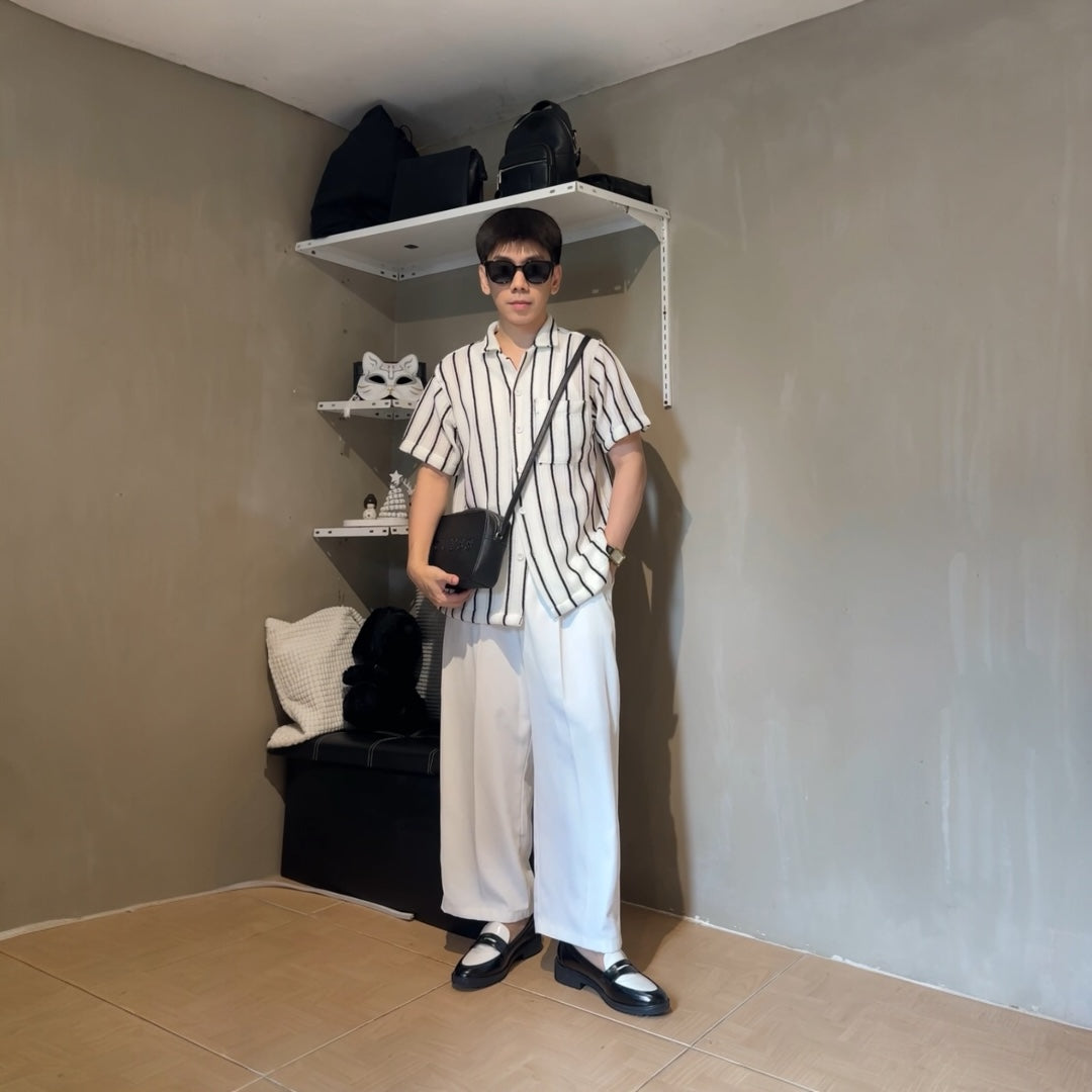 Cornejo Stripe Crochet Polo