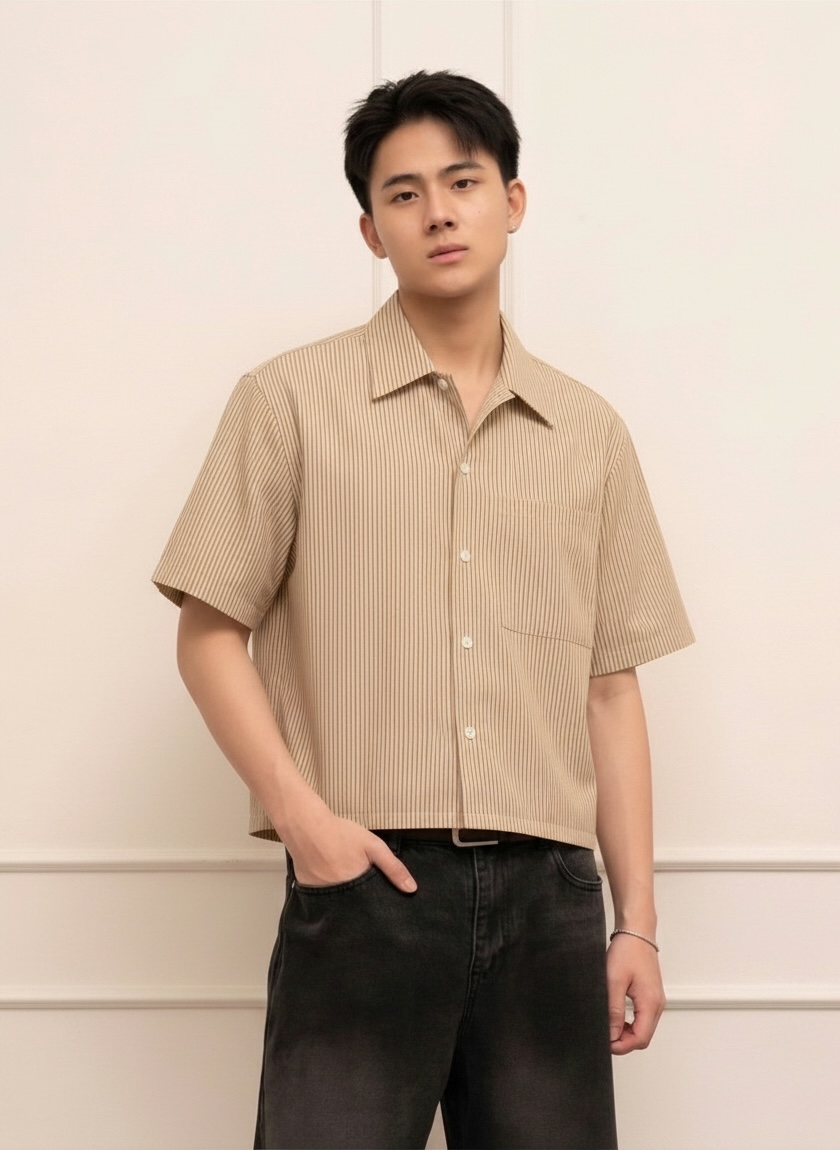 Alcalde Polo - Cropped Boxy Fit - Japanese Denim Fabric