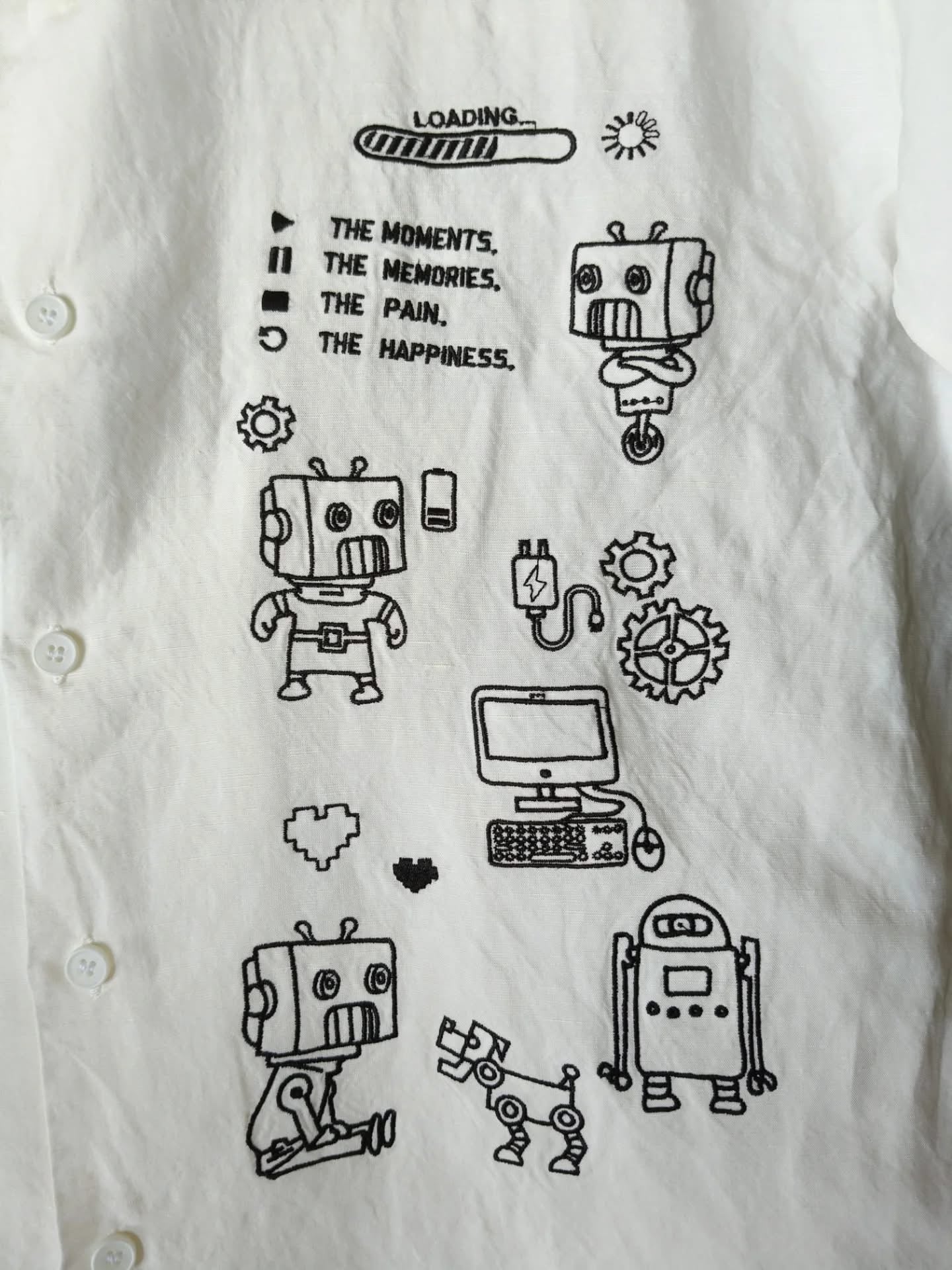 Mr. Robot Embroidered Japanese Linen Polo