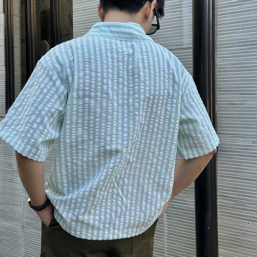 Fidalgo Cropped Boxy Textured Linen Polo