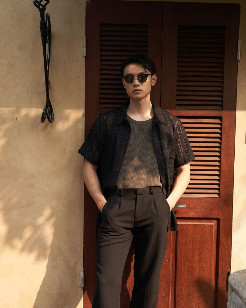 Cornejo Stripe Crochet Polo