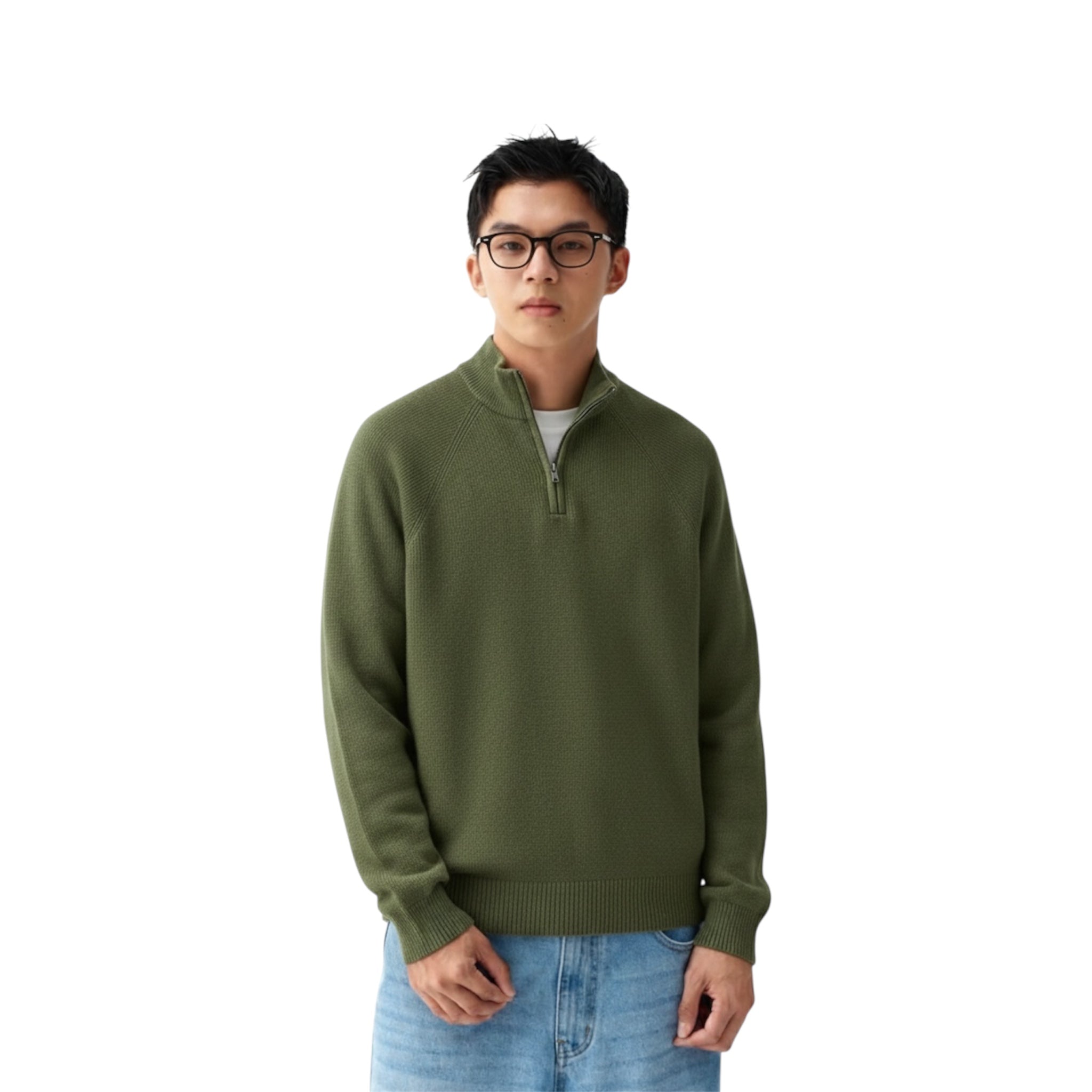 Lucas Quarter Zip Pullover Knitted Sweater