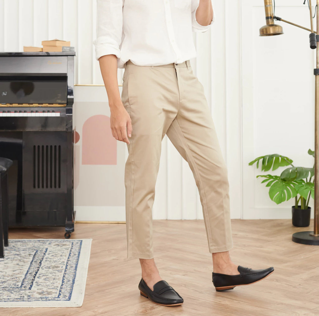 Joaquin Ankle Pants - Cotton Spandex Blend Fabric