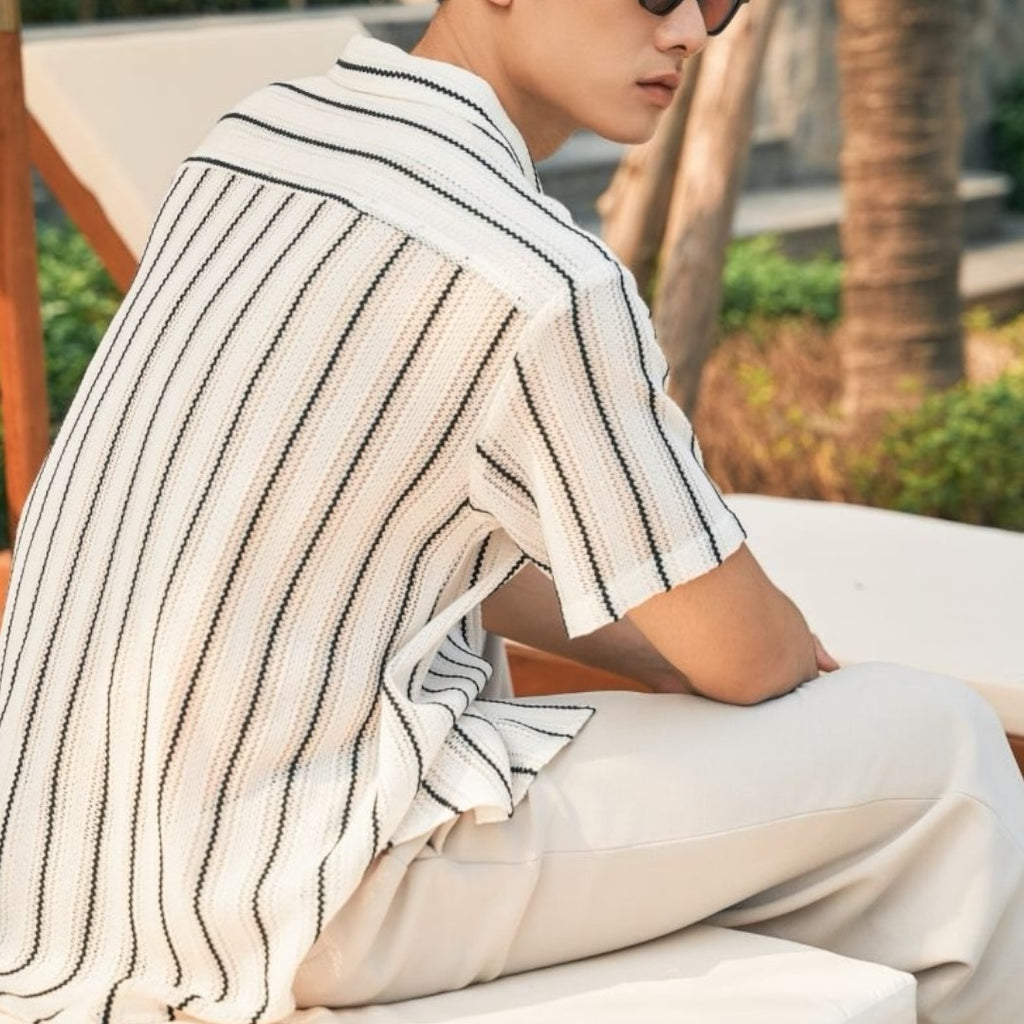 Cornejo Stripe Crochet Polo