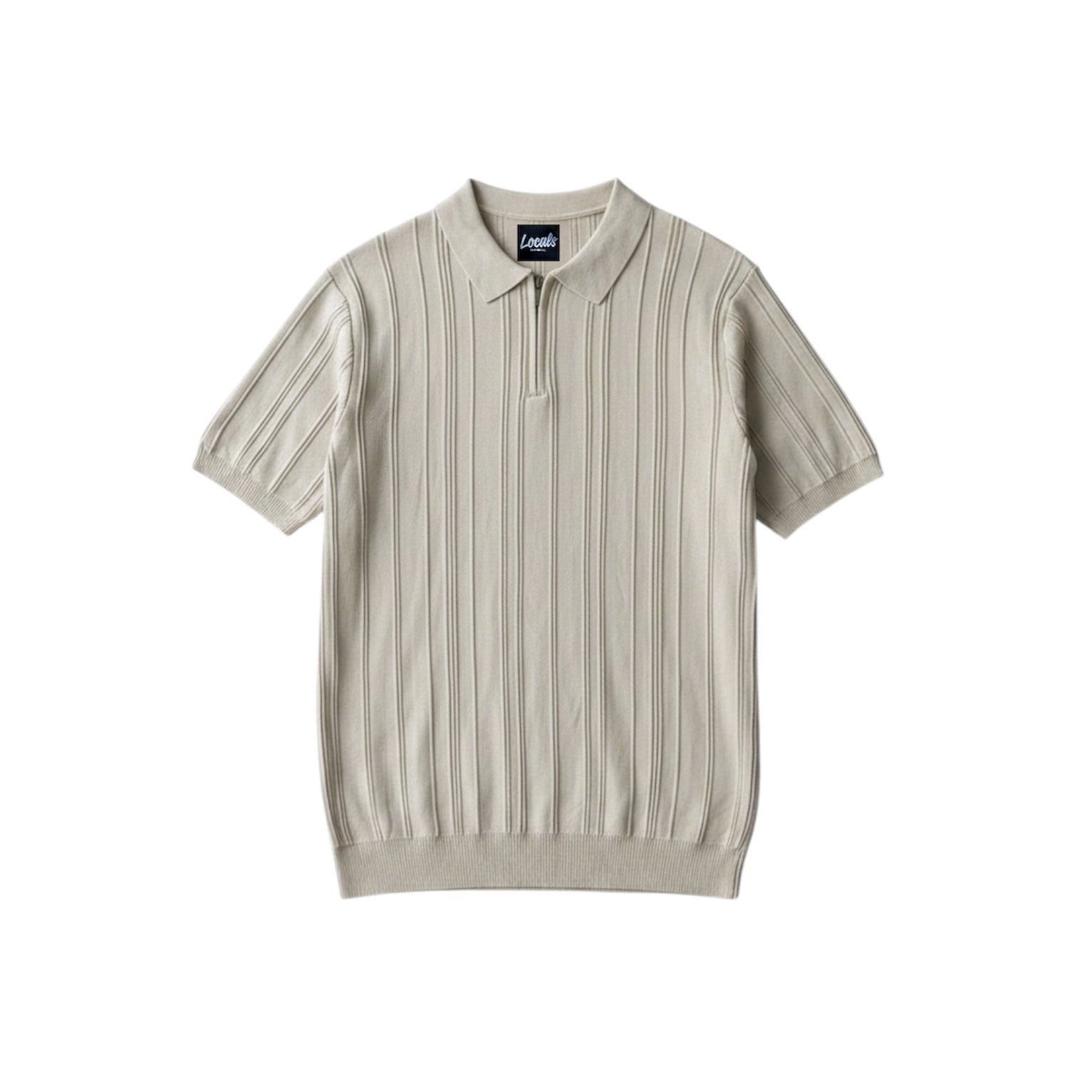 Primo Quarter Zip Knitted Polo Shirt