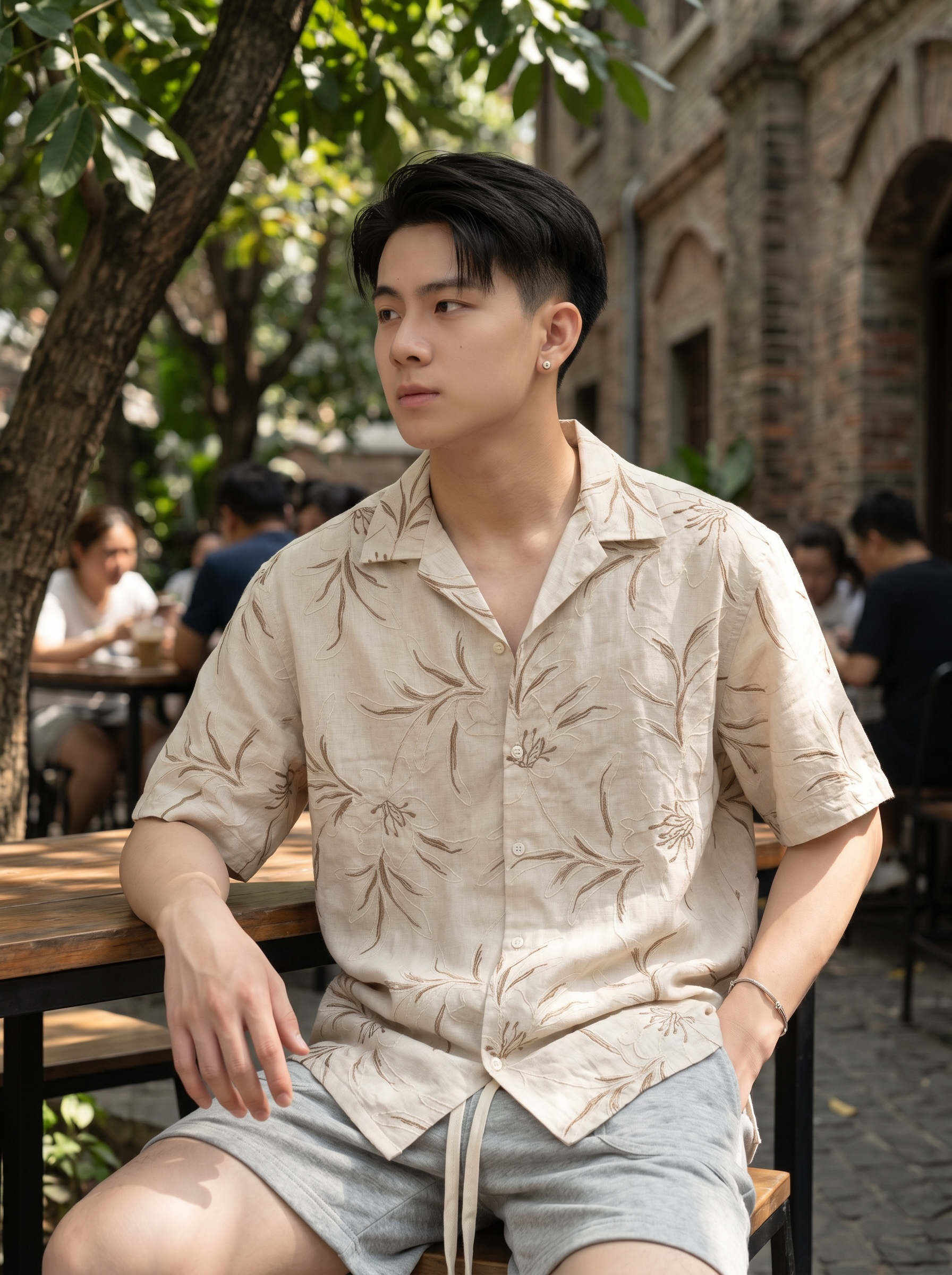 Sidargo Embroidered Linen Polo