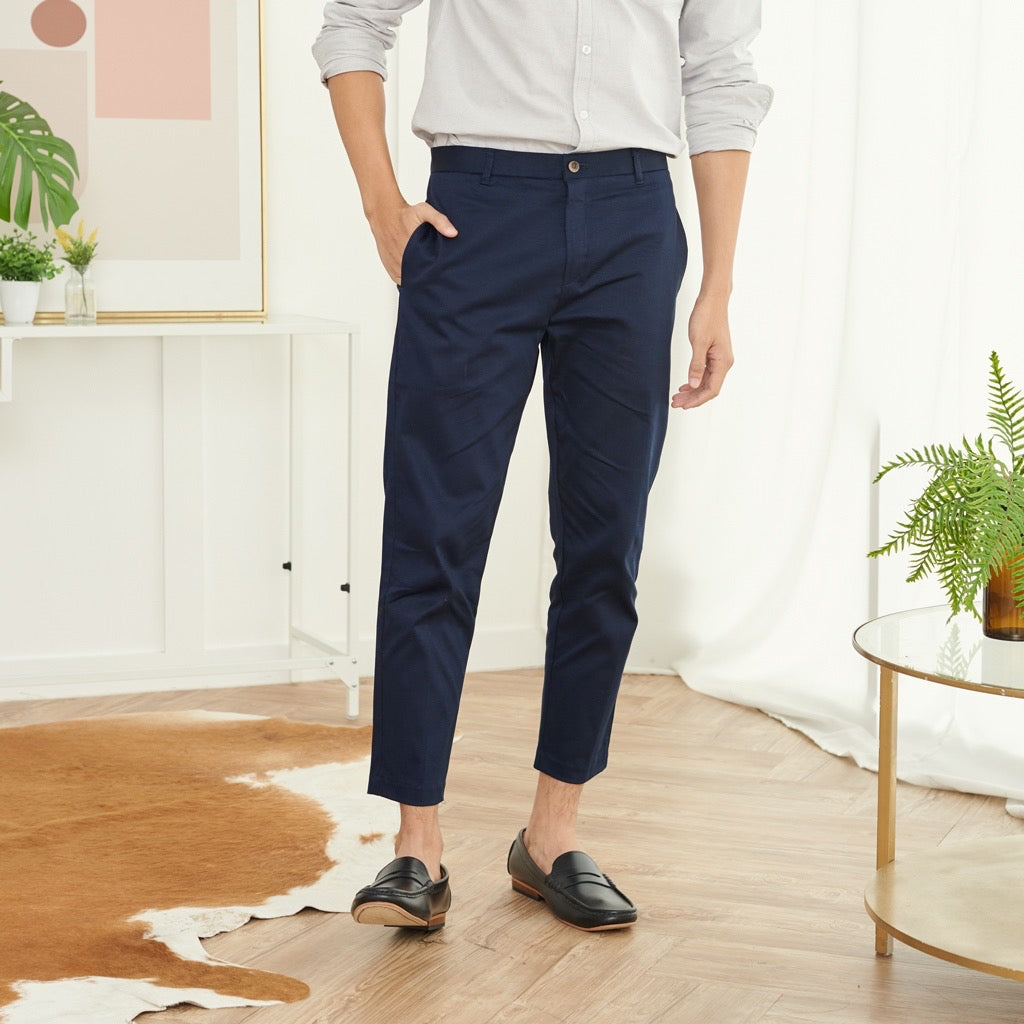 Joaquin Ankle Pants - Cotton Spandex Blend Fabric