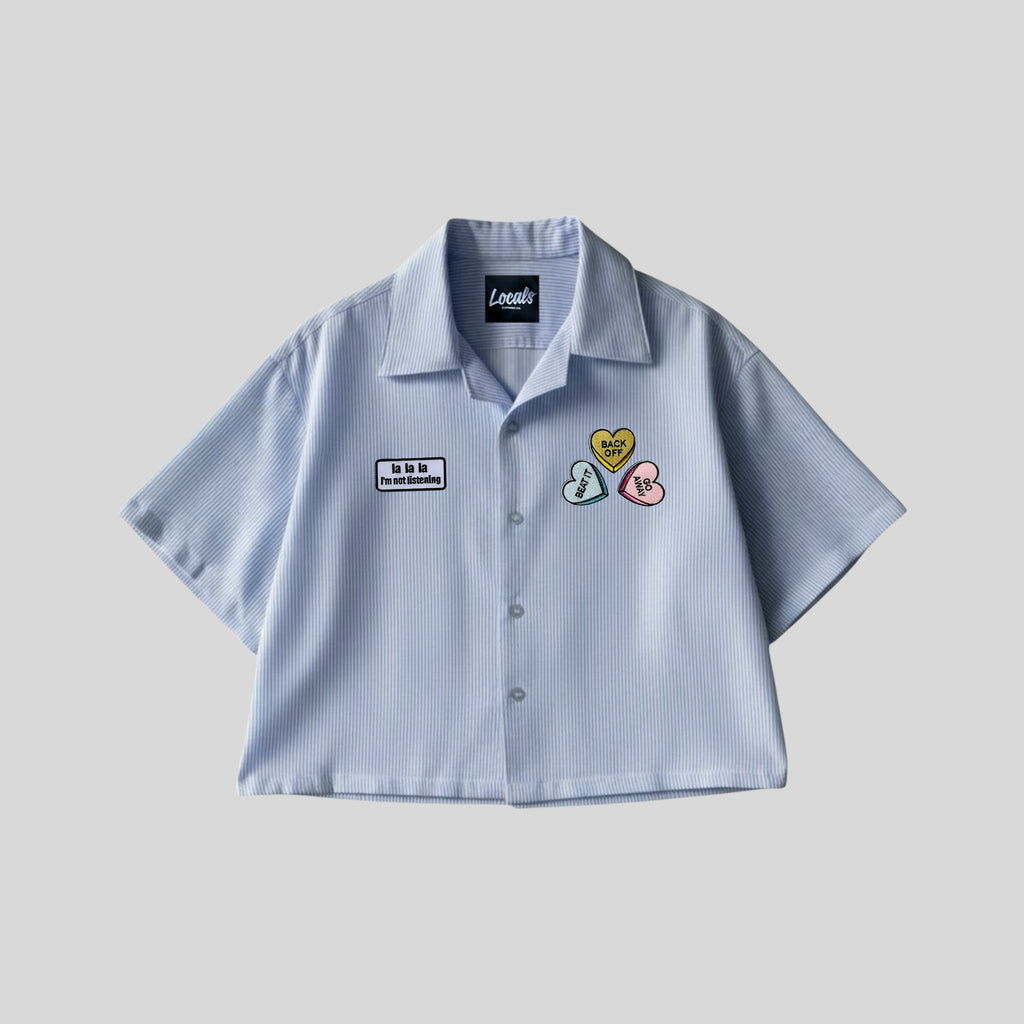 Go Away Crop Boxy Embroidered Polo (3 PCS. LEFT)