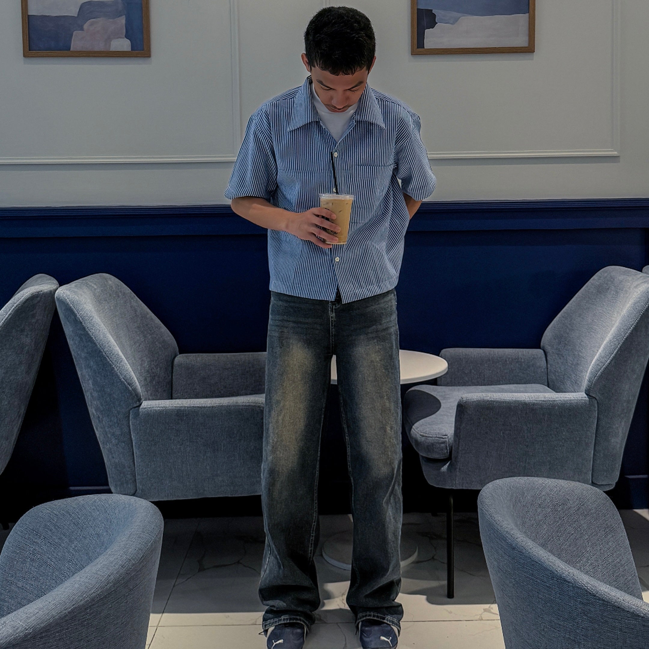 Alcalde Polo - Cropped Boxy Fit - Japanese Denim Fabric