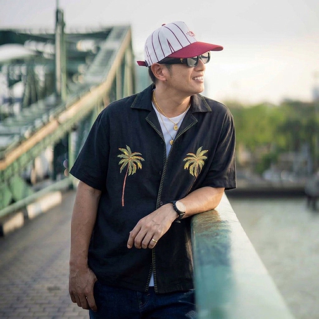 Palma Embroidered Linen Polo