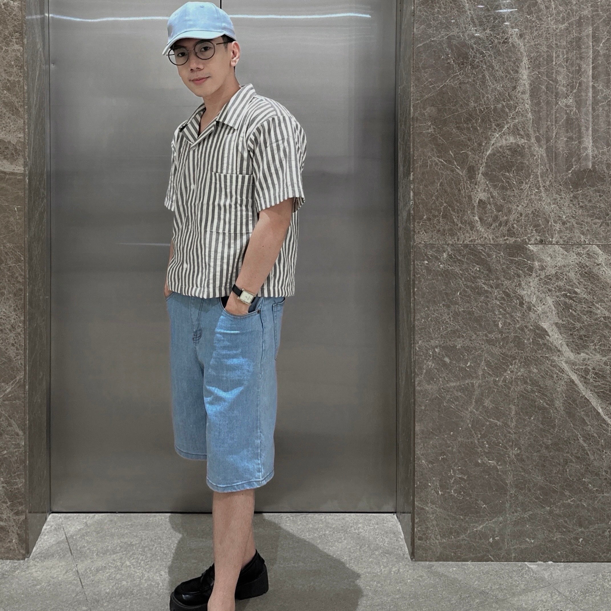 Fidalgo Cropped Boxy Textured Linen Polo