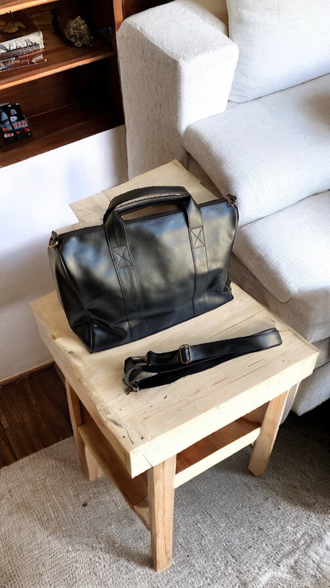 Buendia Vegan Leather Duffle Bag