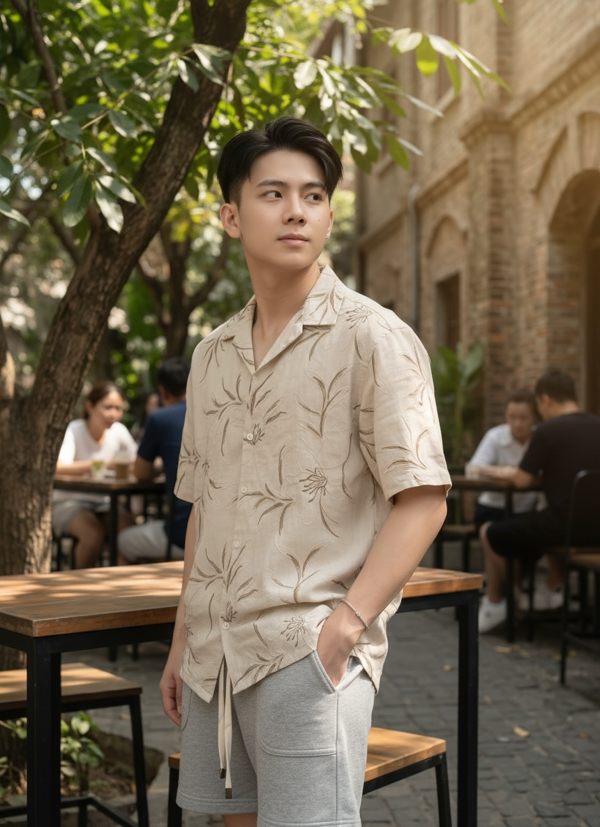 Sidargo Embroidered Linen Polo