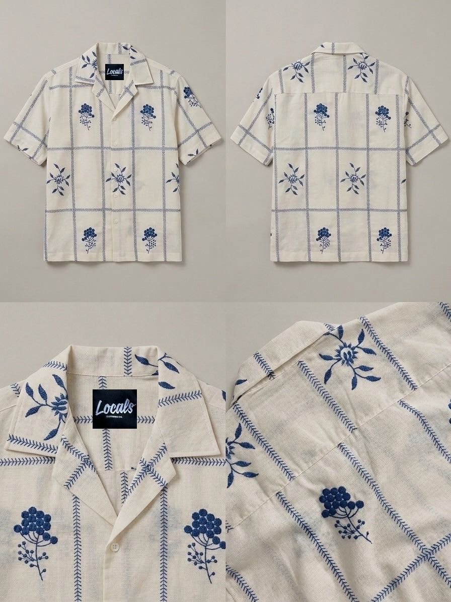 Isla Embroidered Linen Polo