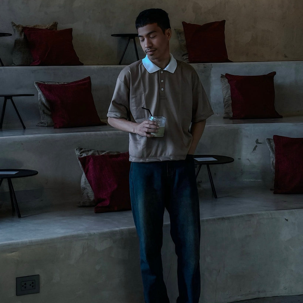 Cruz Boxy / Cropped Dual Tone Polo Shirt