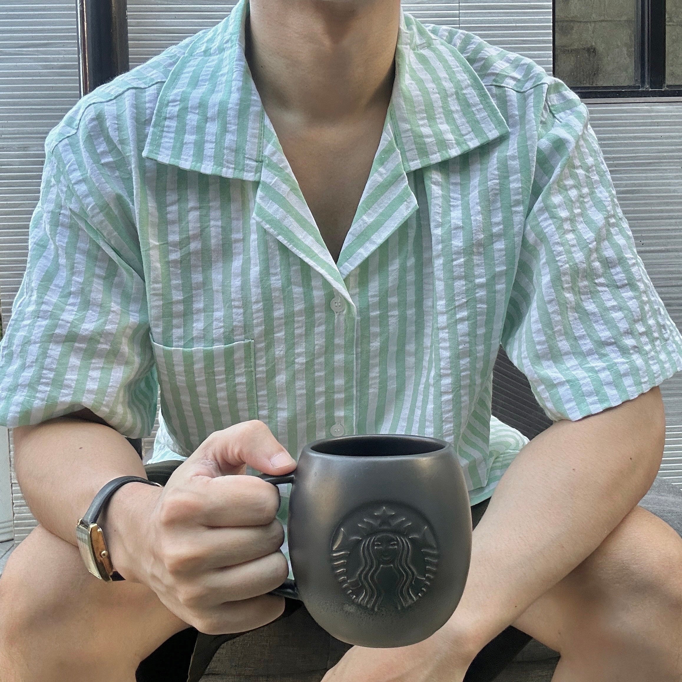 Fidalgo Cropped Boxy Textured Linen Polo