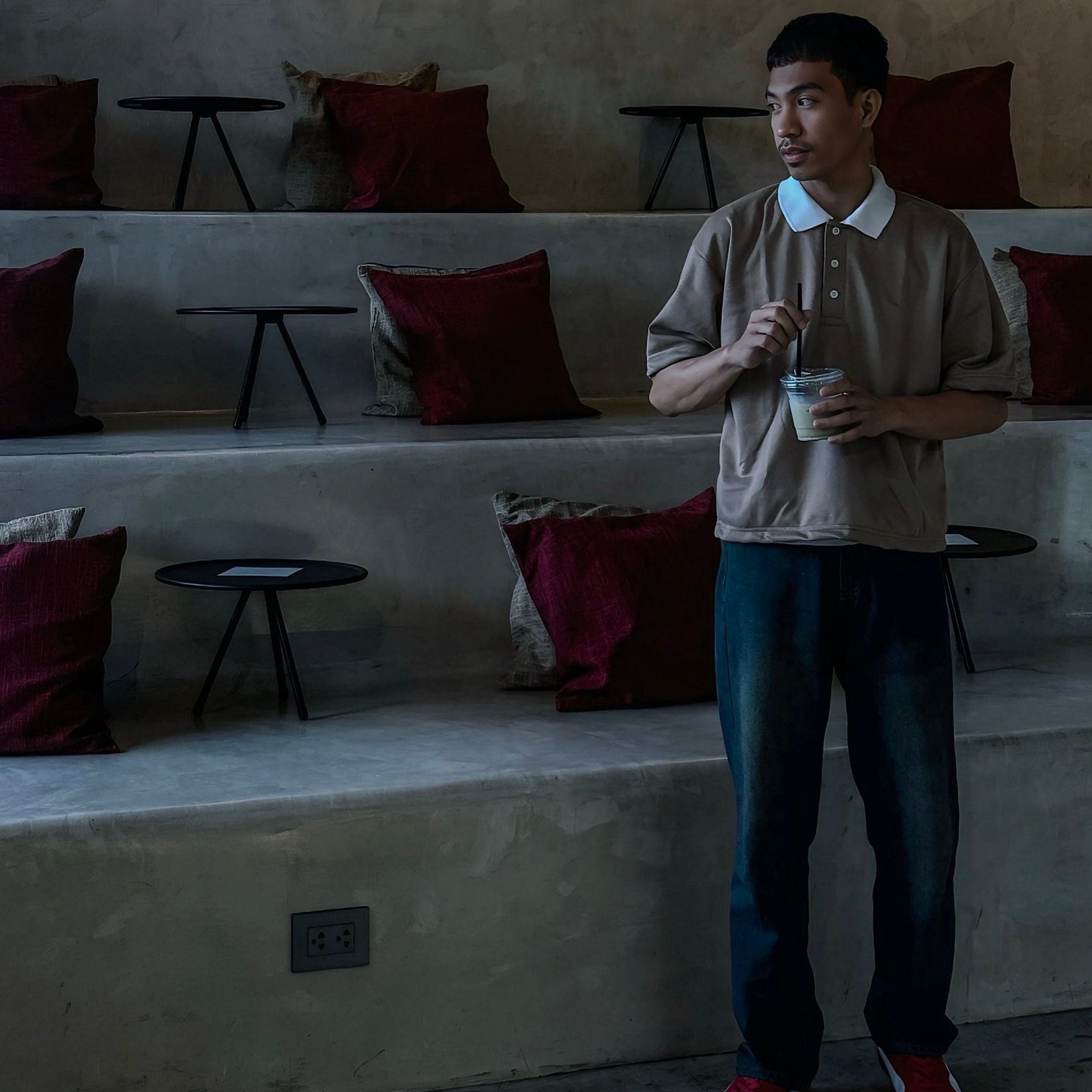 Cruz Boxy / Cropped Dual Tone Polo Shirt