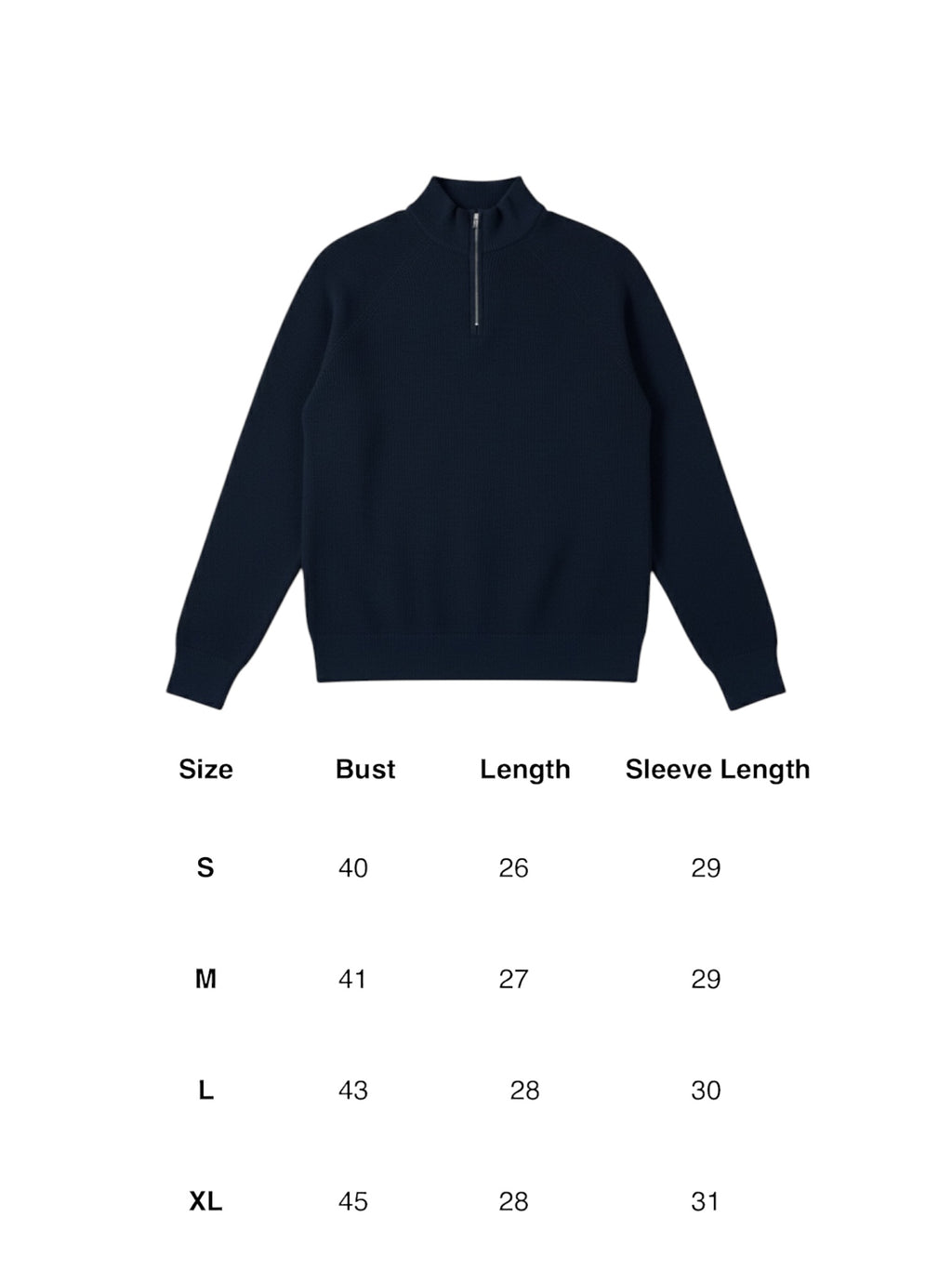 Lucas Quarter Zip Pullover Knitted Sweater (1 PC.PER SIZE LEFT)