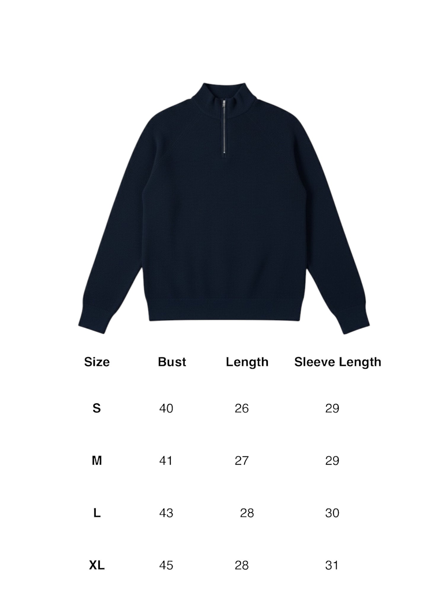 Lucas Quarter Zip Pullover Knitted Sweater (1 PC.PER SIZE LEFT)