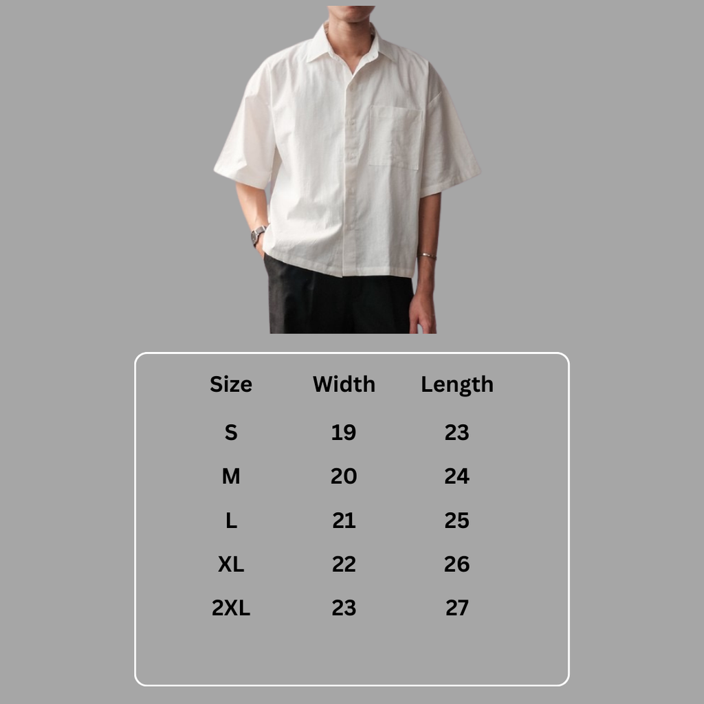 Blanco Cropped Boxy Linen Polo