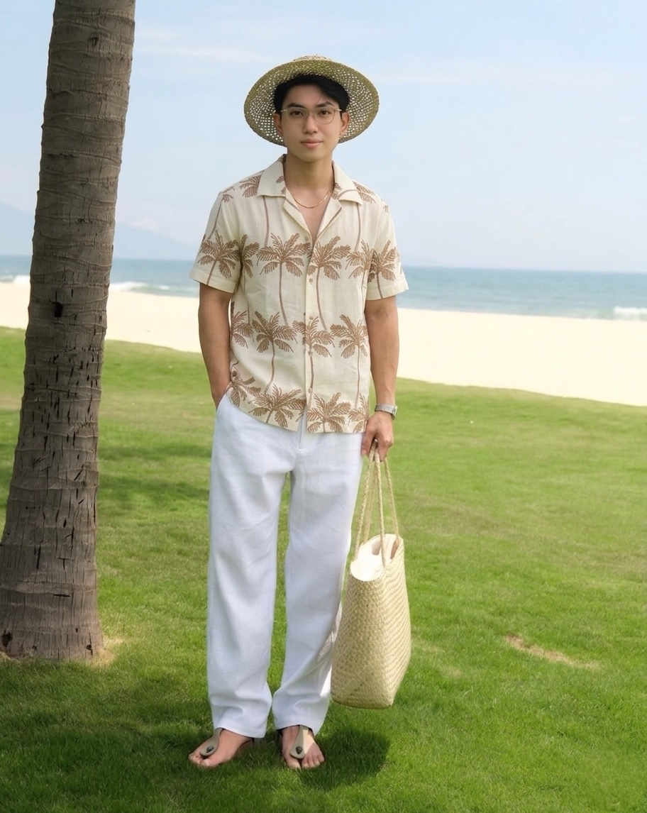 Puente Embroidered Linen Polo