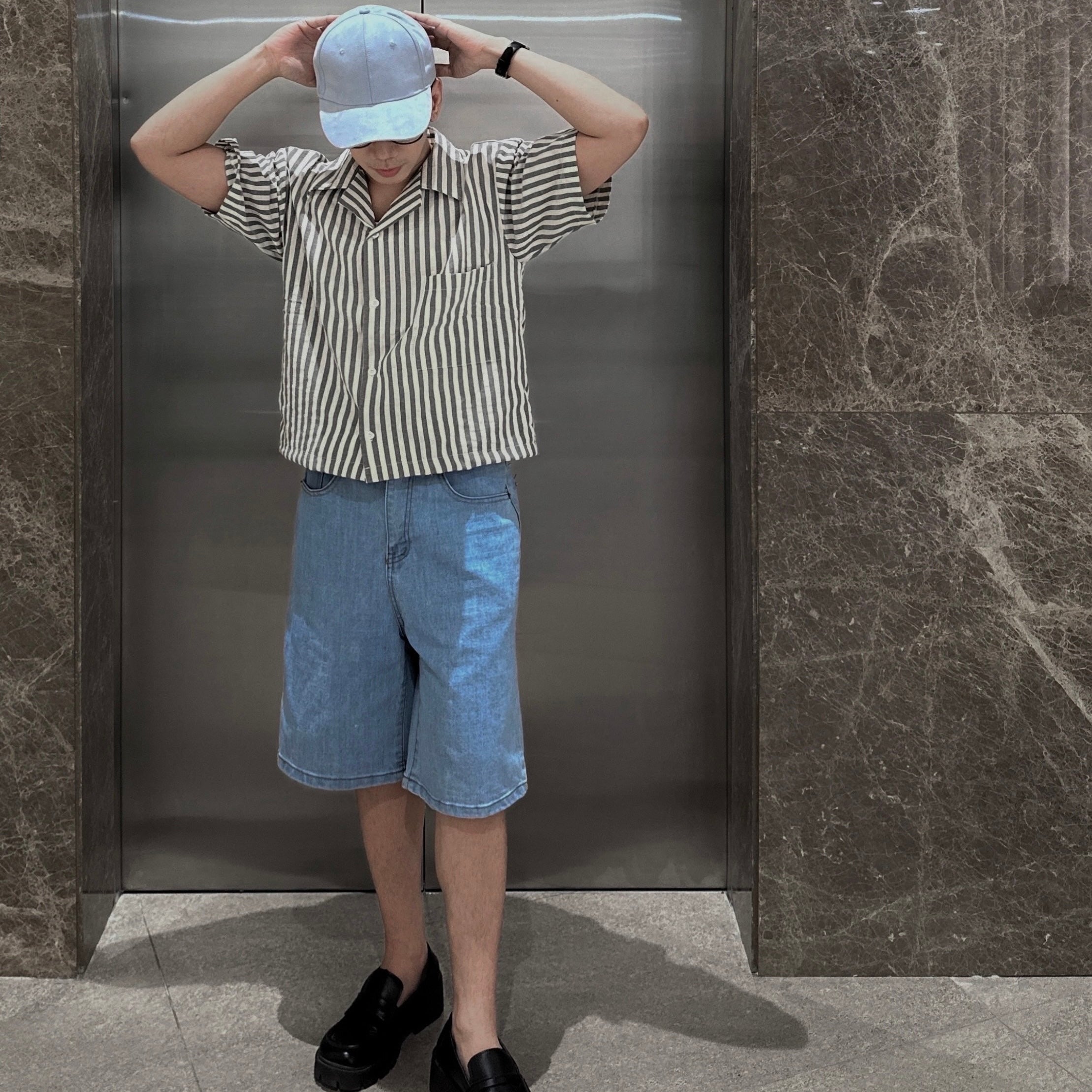 Fidalgo Cropped Boxy Textured Linen Polo