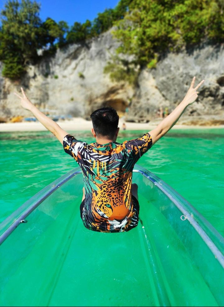 Vega Polo - Cheetah Print - Rayon Fabric - Relaxed Fit