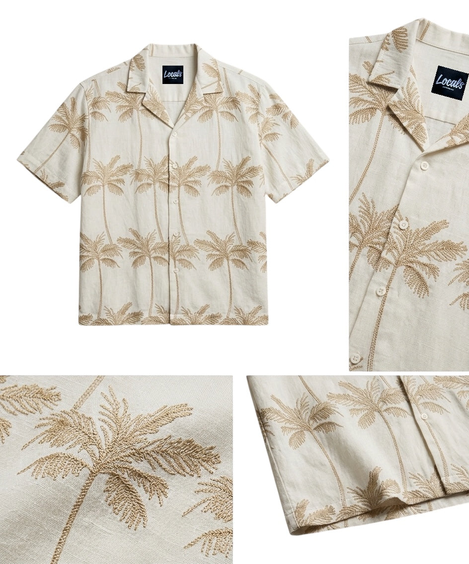 Puente Embroidered Linen Polo