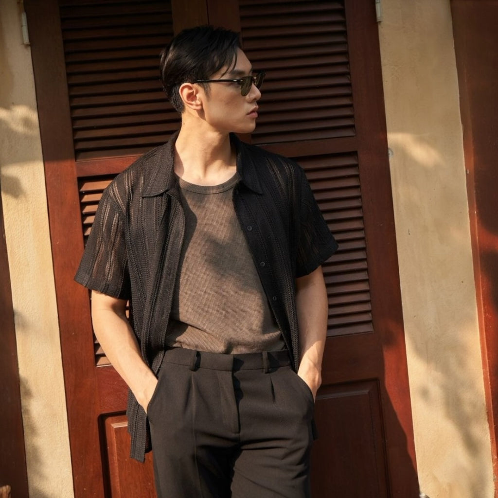 Cornejo Stripe Crochet Polo