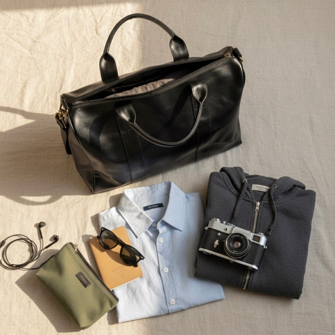 Buendia Vegan Leather Duffle Bag