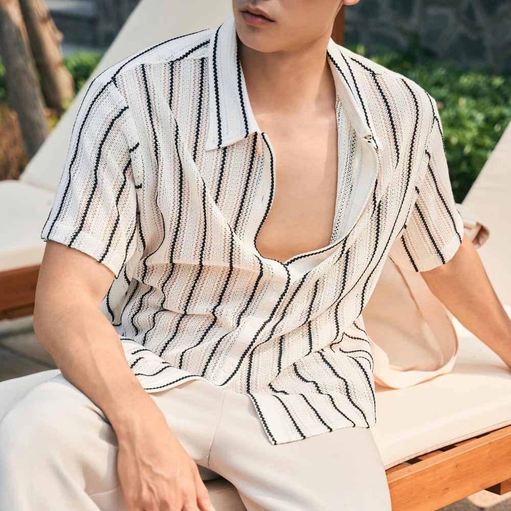 Cornejo Stripe Crochet Polo