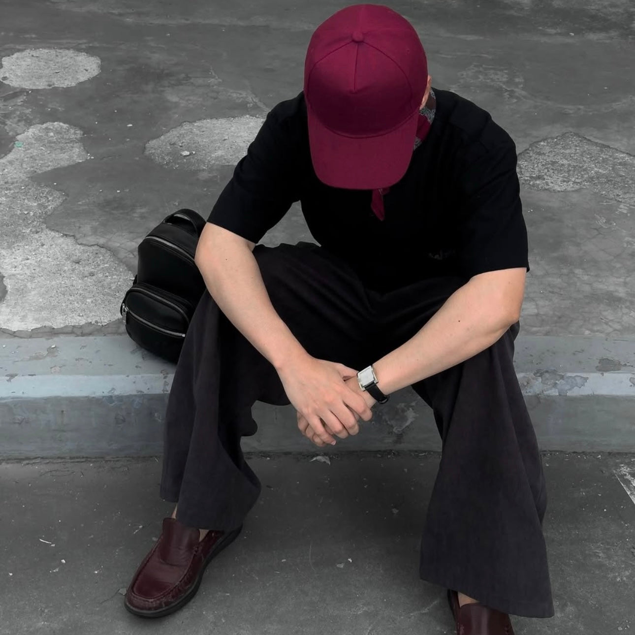 Blanco Cropped Boxy Linen Polo