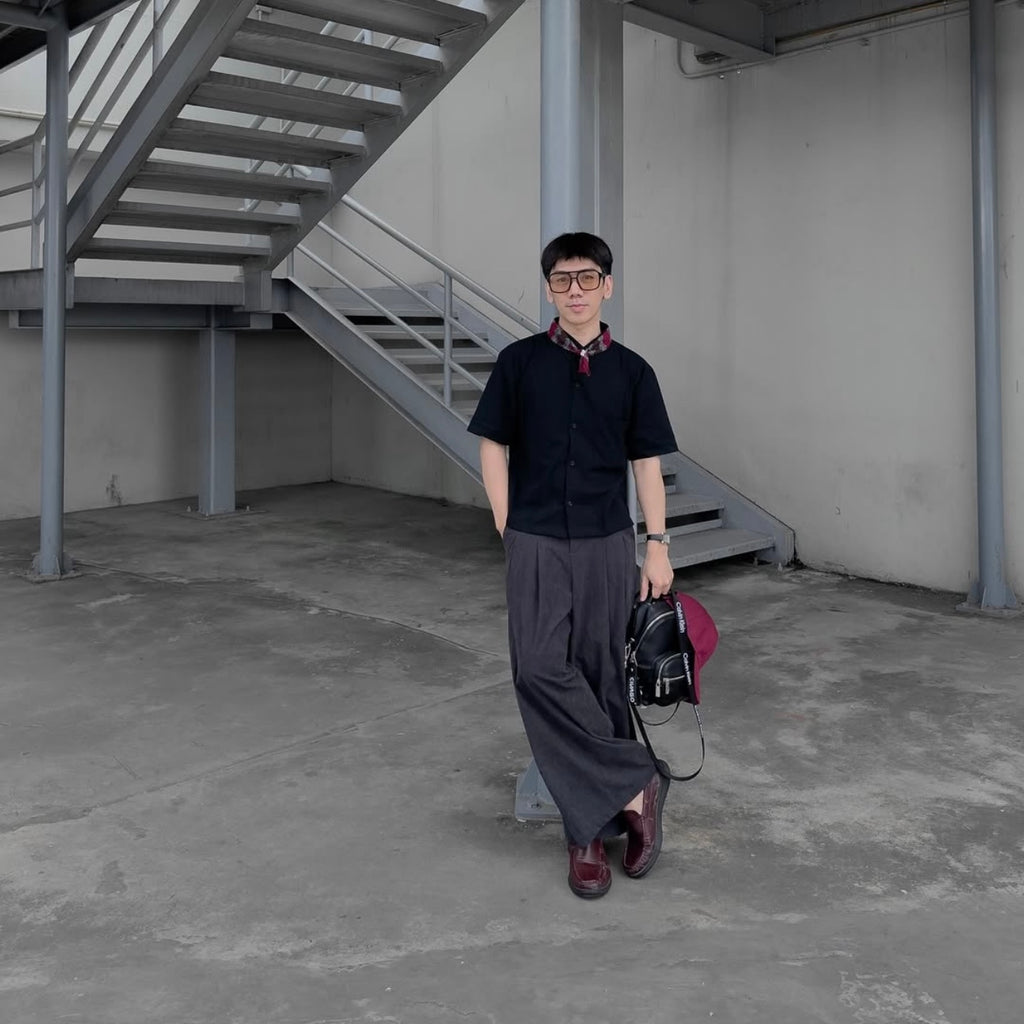 Blanco Cropped Boxy Linen Polo