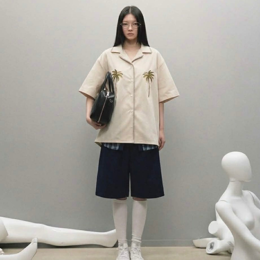 Palma Embroidered Linen Polo