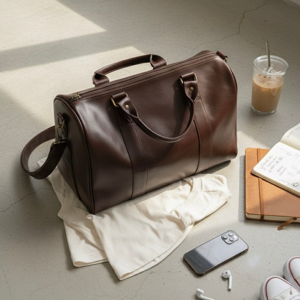 Buendia Vegan Leather Duffle Bag